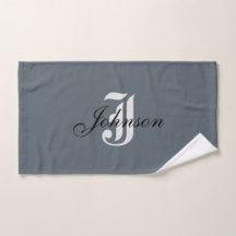 Custom Name Elegant Grey Black White Modern 