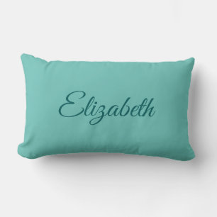 Custom Name Elegant Handwritten Script Modern Lumbar Cushion
