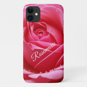Custom Name Elegant Rose Flower  Case-Mate iPhone Case