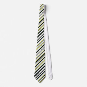custom name elegant striped tie