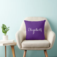 Custom Name Elegant Trendy Royal Purple Typography
