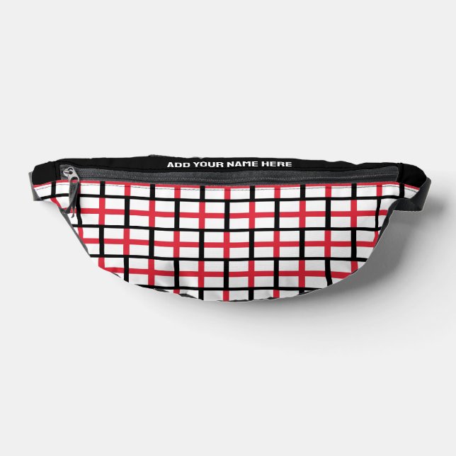 Custom Name ENGLISH FLAG OF ENGLAND Bum Bags (Lay Down)