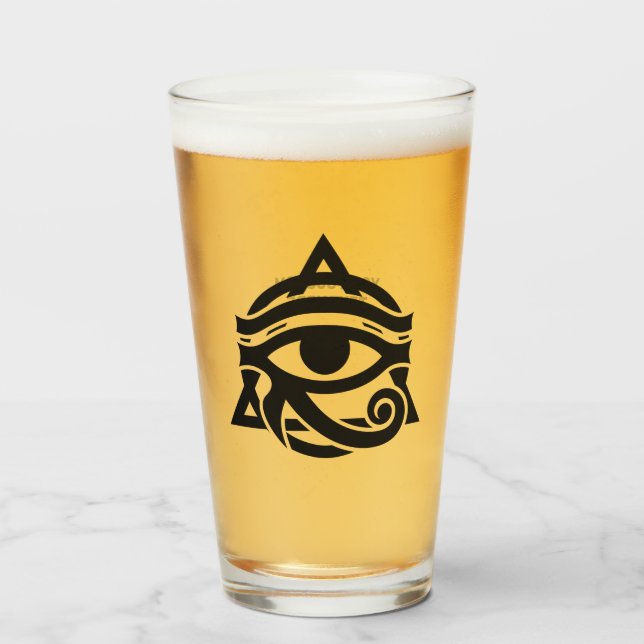 Custom Name Eye of Horus Glass (Front Filled)