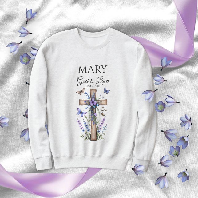 Custom Name Faith T-Shirt – God Is Love Scripture Tri-Blend Shirt (Creator Uploaded)