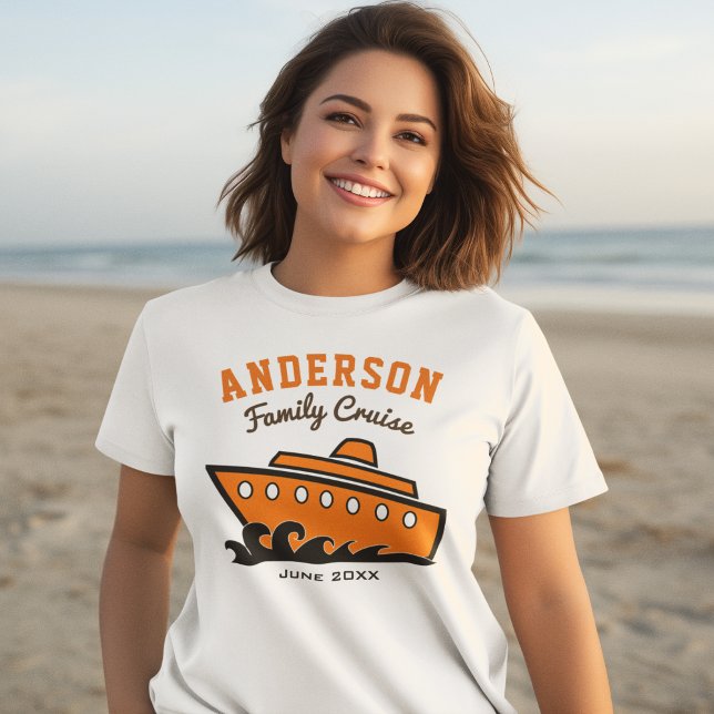Custom Name Family Cruise Vacation T-Shirt (Creator Uploaded)