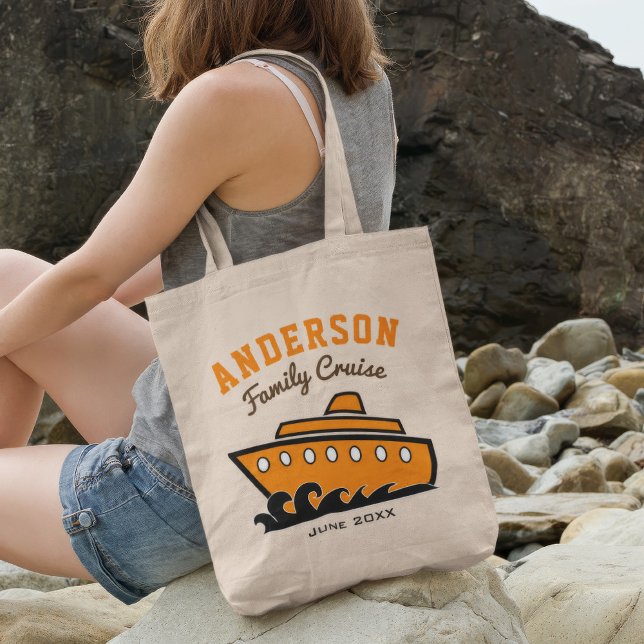 Custom Name Family Cruise Vacation Tote Bag (Creator Uploaded)