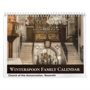 Custom Name Family Holy Land Bible Calendar