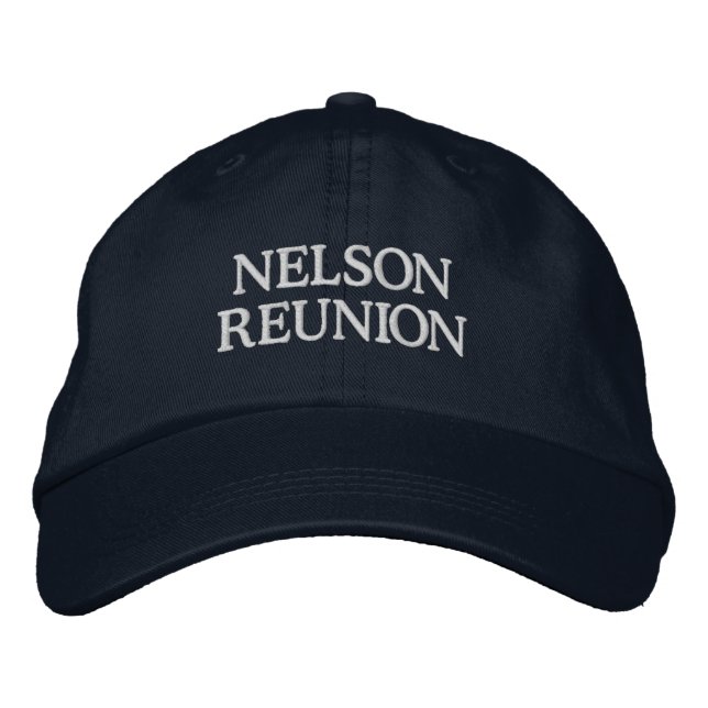 Custom Name Family Reunion Monogrammed Embroidered Hat (Front)