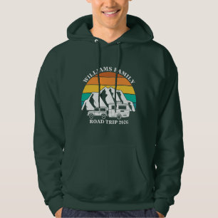 custom name family vacation mountain Road Trip Hoodie