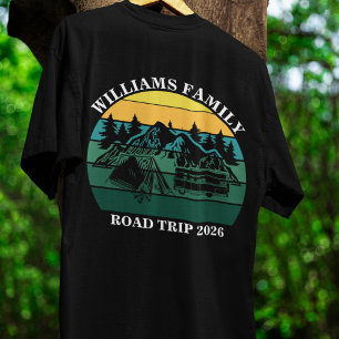 custom name family vacation mountain Road Trip T-Shirt