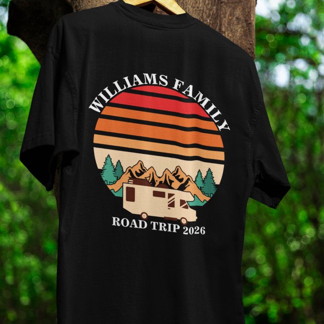 custom name family vacation mountain Road Trip T-Shirt (Creator Uploaded)