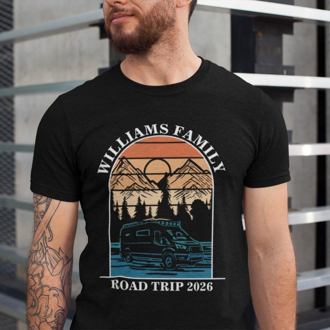 custom name family vacation mountain Road Trip T-Shirt (Creator Uploaded)