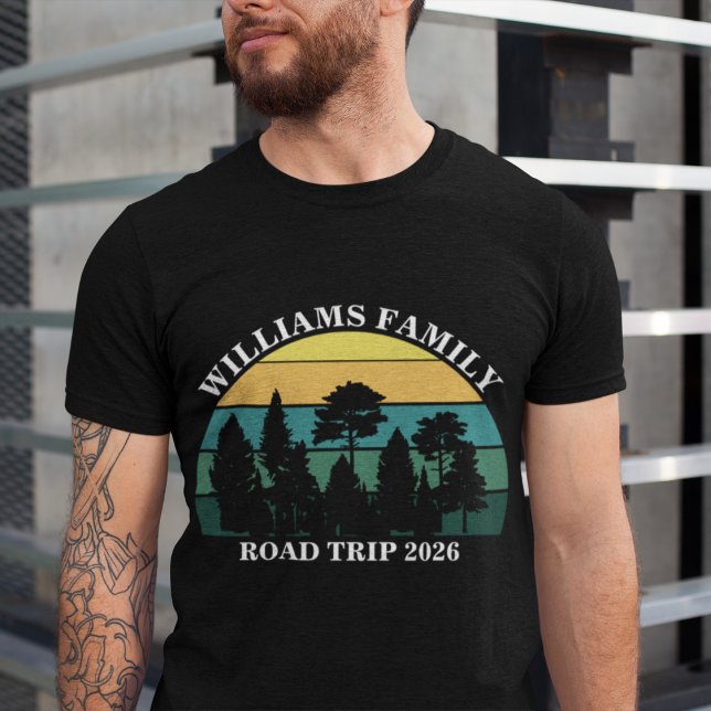 custom name family vacation mountain Road Trip T-Shirt (Creator Uploaded)