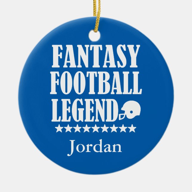 Custom name fantasy football legend ornament (Front)