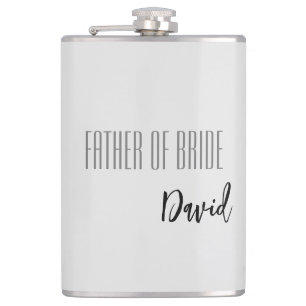 Custom Name Father Of Bride Flask