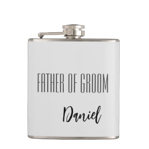 Custom Name Father Of Groom Flask