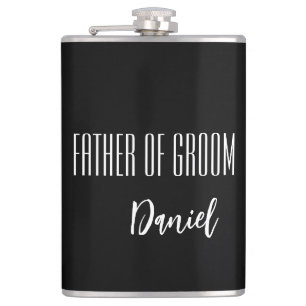 Custom Name Father Of Groom Flask