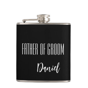 Custom Name Father Of Groom Flask