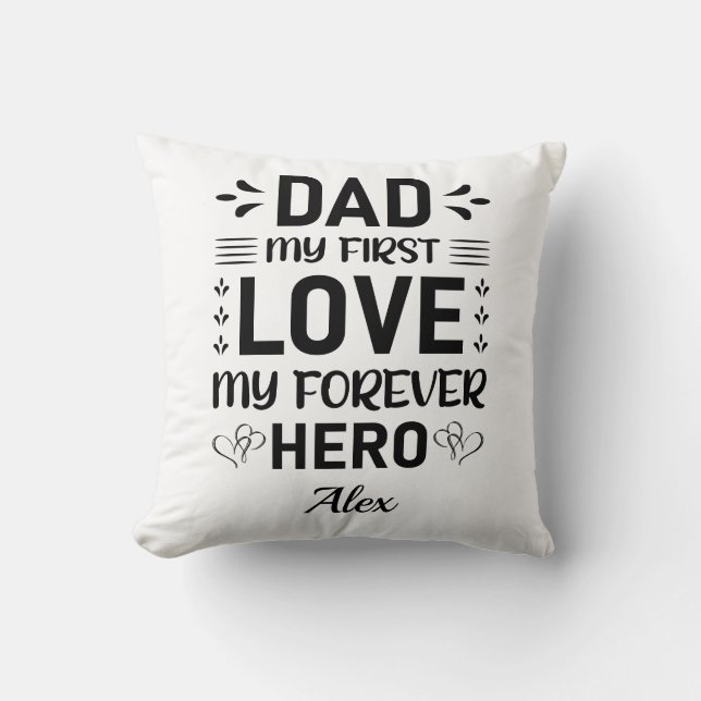 Custom Name Father's Day Cushion (Front)