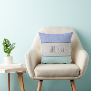 Custom Name Faux Glitter Bling Cushion