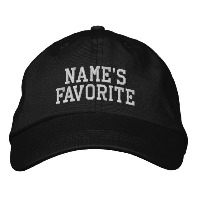 Custom Name Favorite Text Birthday Gift for him Embroidered Hat (Front)