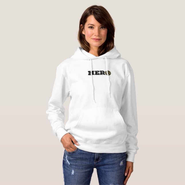 Custom Name, Firefighter Hero Hoodie (Front Full)