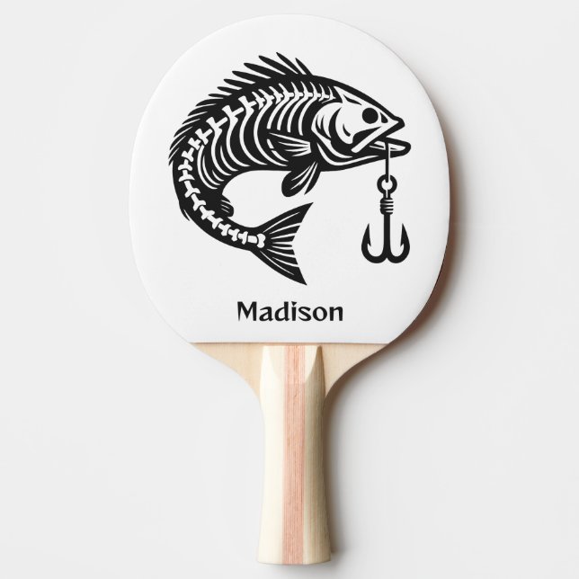 Custom Name Fish Ping Pong Paddle (Front)
