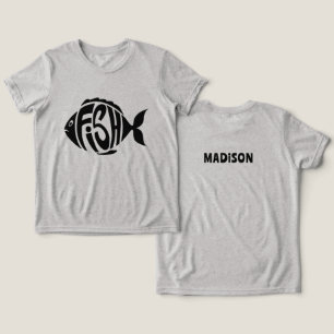 Custom Name Fish Tri-Blend Shirt