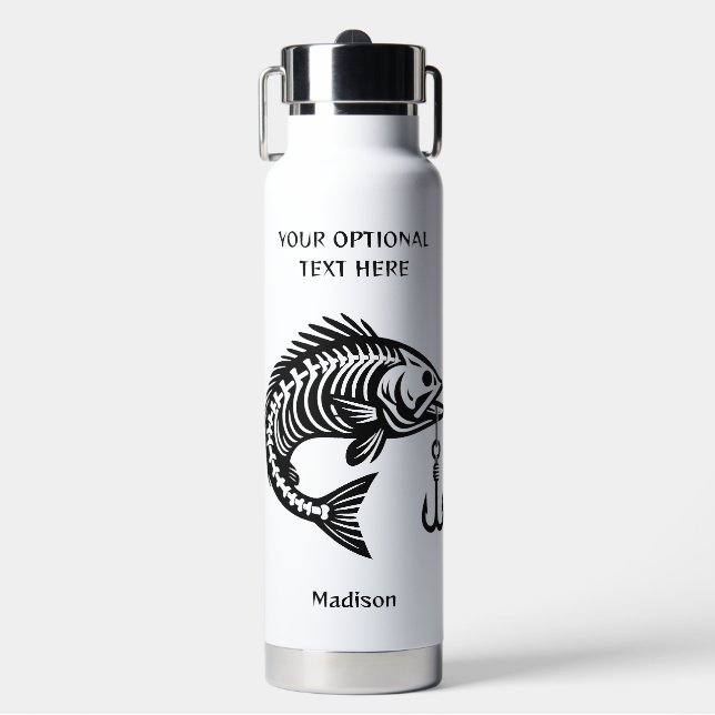 Custom Name Fish Water Bottle (Front)