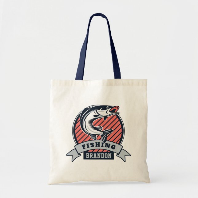 Custom name Fisher tote bags (Front)