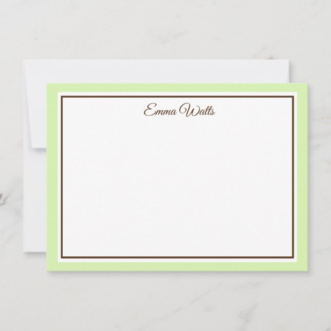 Custom Name Flat Note Card (Front)