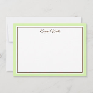 Custom Name Flat Note Card