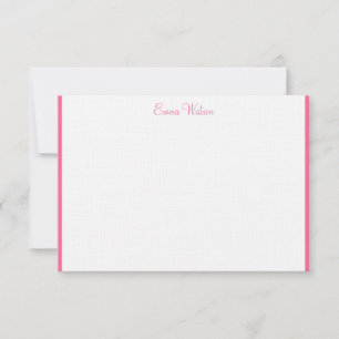 Custom Name Flat Note Card