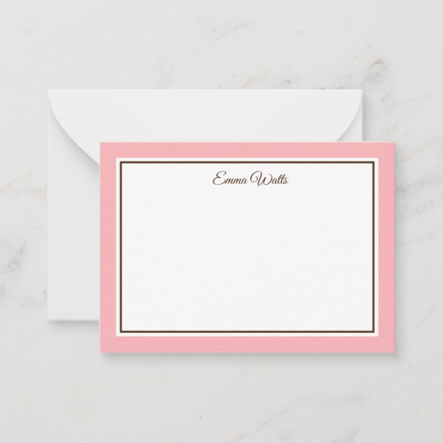 Custom Name Flat Note Card (Front)