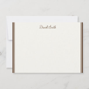 Custom Name Flat Note Card