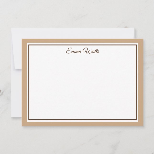 Custom Name Flat Note Card (Front)