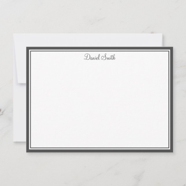 Custom Name Flat Note Card (Front)