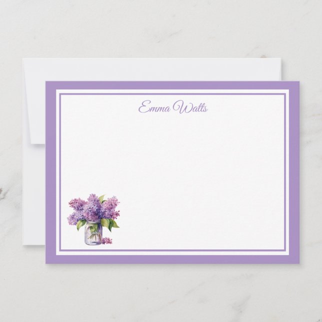 Custom Name Flat Note Card (Front)