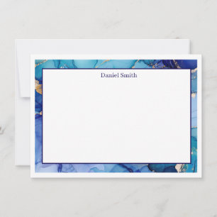 Custom Name Flat Note Card
