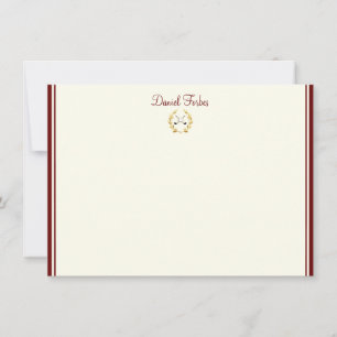 Custom Name Flat Note Card