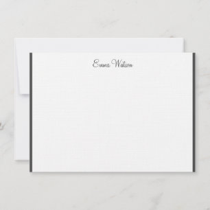 Custom Name Flat Note Card