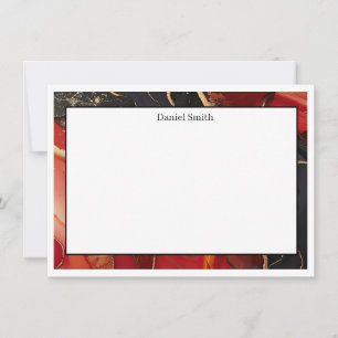 Custom Name Flat Note Card