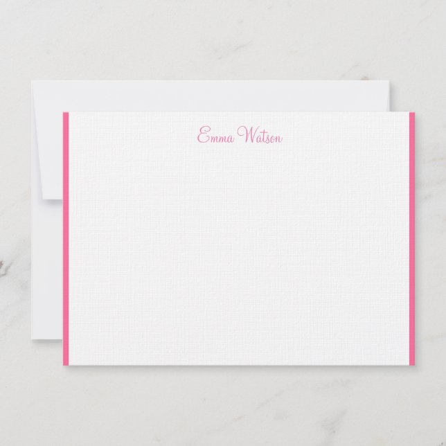 Custom Name Flat Note Card (Front)