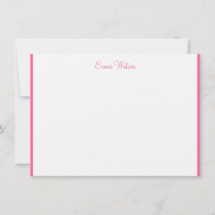 Custom Name Flat Note Card