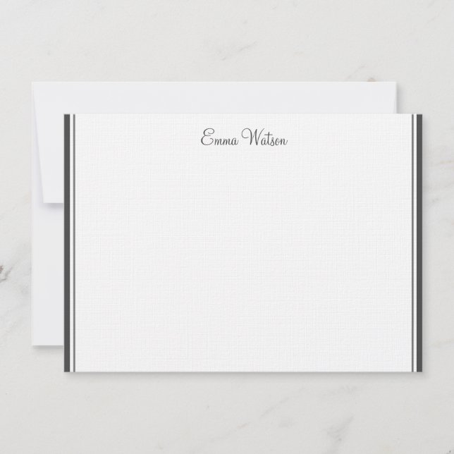 Custom Name Flat Note Card (Front)