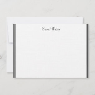 Custom Name Flat Note Card