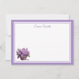Custom Name Flat Note Card