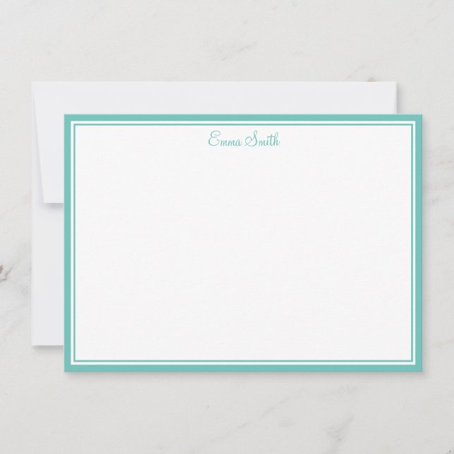 Custom Name Flat Note Card (Front)