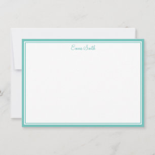 Custom Name Flat Note Card