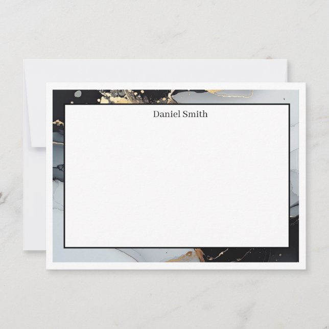 Custom Name Flat Note Card (Front)